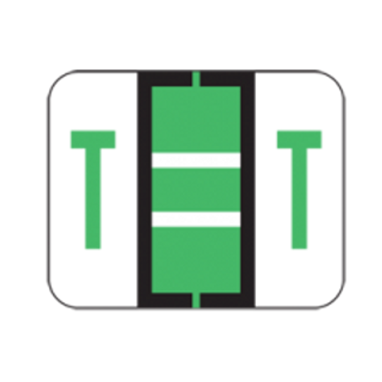 File Doctor Alphabetic Labels - FDAV Series (Rolls) T- Fl. Green