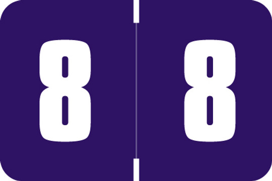 Digi Color Numeric Label - DXNM Series (Rolls) - 8 - Purple