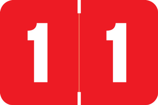 Digi Color Numeric Label - DXNM Series (Rolls) - 1 - Red