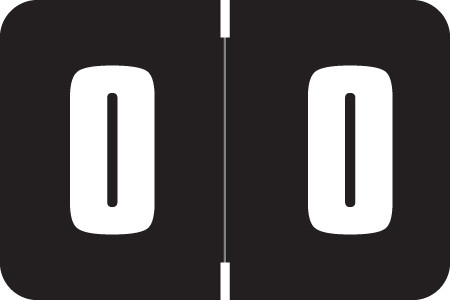 Digi Color Numeric Label - DXNM Series (Rolls) - 0 - Black