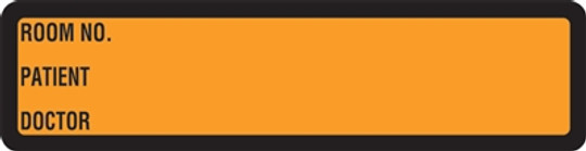 Patient Chart Spine ID Labels - Preprinted Orange Ring Binder Labels