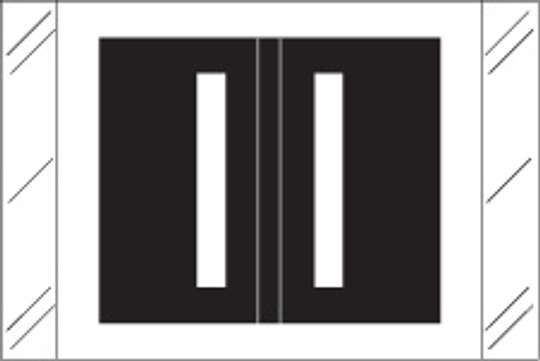 Tabbies Alphabetic Labels - 12030 Series (Rolls) I- Black