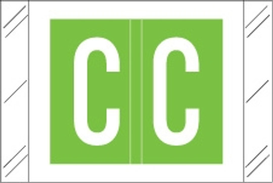 Tabbies Alphabetic Labels - 12030 Series (Rolls) C- Lt. Green