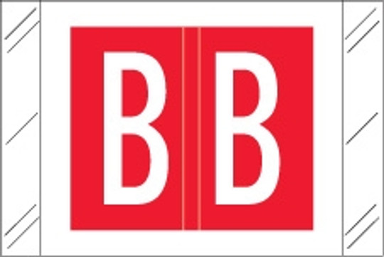 Tabbies Alphabetic Labels - 12030 Series (Rolls) B- Red