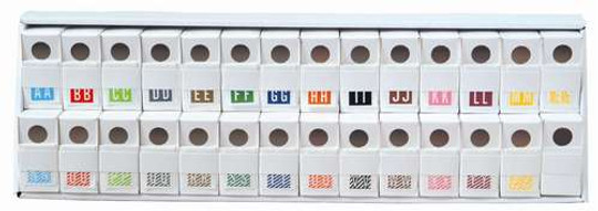 Barkley Systems Alphabetic Labels - FASTM Series (Rolls) A-Z Set with tray