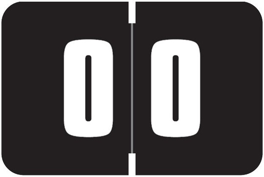 Digi Color Numeric Label - DCNM Series (Rolls) - 0 - Black