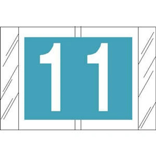 Tabbies Numeric Label - 11000 Series (Rolls) - 1 - Lt. Blue
