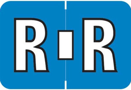 Colwell Jewel Alphabetic Labels - COPK Series (Pack) R - Blue