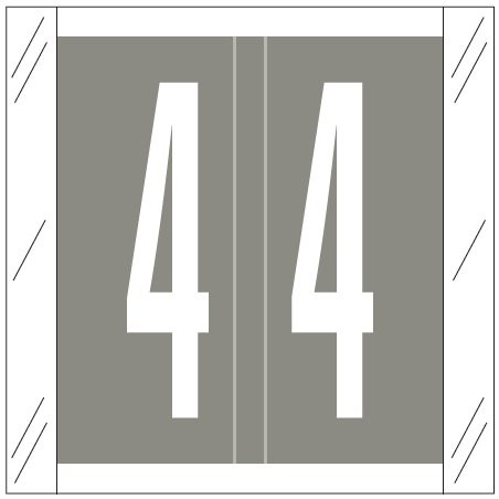 Tabbies Numeric Label - 11500 Series (Rolls) - 4 - Gray