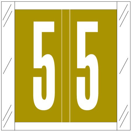 Tabbies Numeric Label - 11500 Series (Rolls) - 5 - Gold