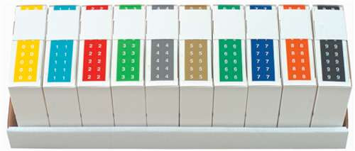 Tabbies Numeric Label - 11850 Series (Rolls) - 0-9 Set with tray