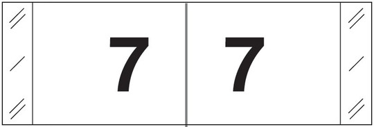 Tabbies Numeric Label - 11830 Series (Rolls) - 7 - Black/White
