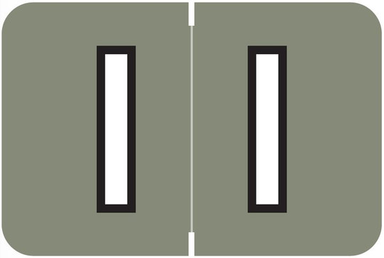 Barkley Systems Alphabetic Labels - FABEM Series (Rolls) I- Gray