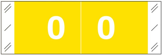 Tabbies Numeric Label - 11850 Series (Rolls) - 0 - Yellow