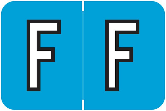 Barkley Systems Alphabetic Labels - FABEM Series (Rolls) F- Blue
