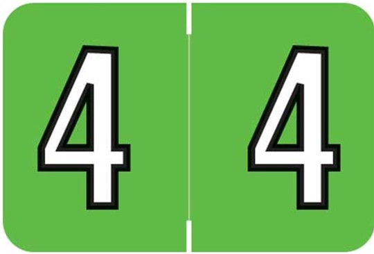 Barkley Systems Numeric Label - FNBKM Series (Rolls) - 4 - Green
