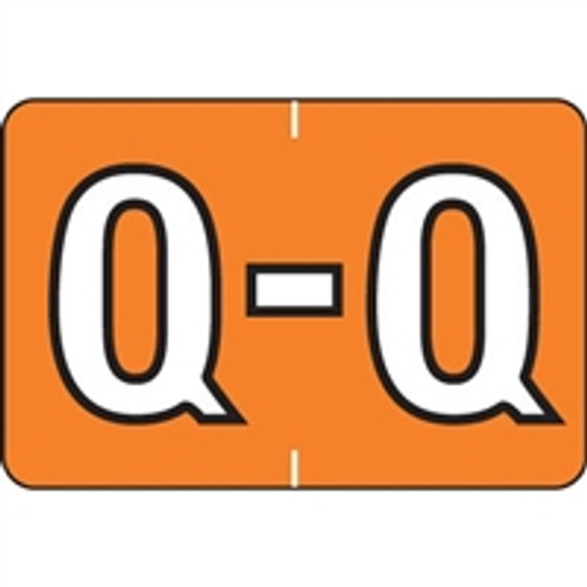 Barkley Systems Alphabetic Labels - FABKM Series (Rolls) Q- Dk. Orange