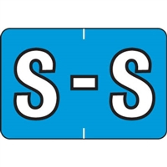 Barkley Systems Alphabetic Labels - FABKM Series (Rolls) S- Blue