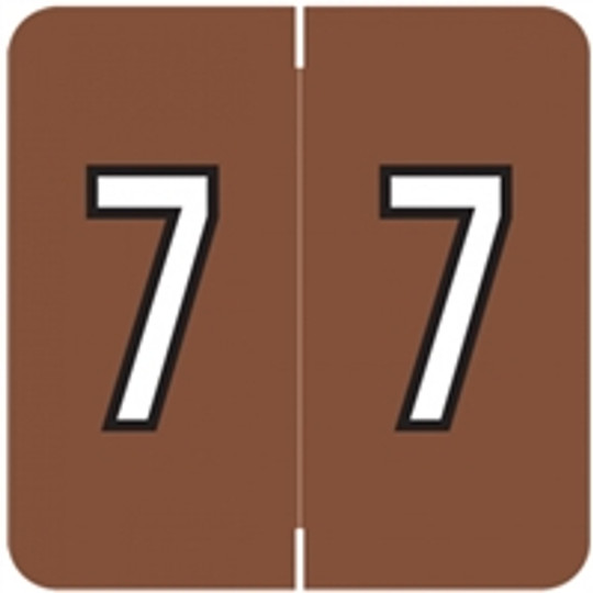 Barkley Systems Numeric Label - FNBRM Series (Rolls) - 7 - Brown