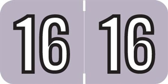Barkley Yearband Label (Rolls of 500) - 2016 - Lavender - BAYM Series - Laminated