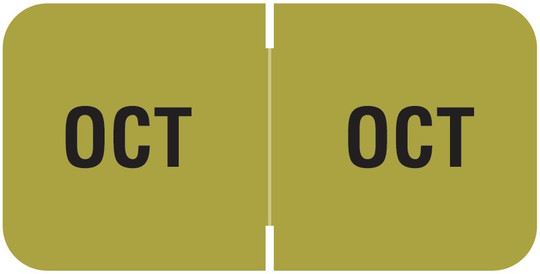 Barkley Systems Month Designation Labels -  FMBLM Series (Rolls) - October/Gold
