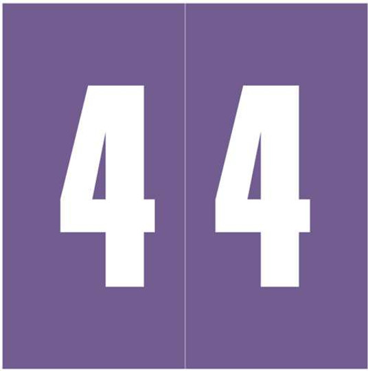 Ames Numeric Labels - L-A-00178RLP Series (Rolls) - 4 - Purple