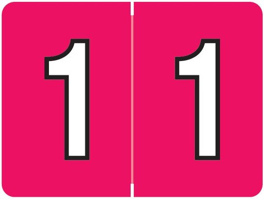 Datafile Numeric Labels - AL8700 Series (Rolls) - 1 - Red