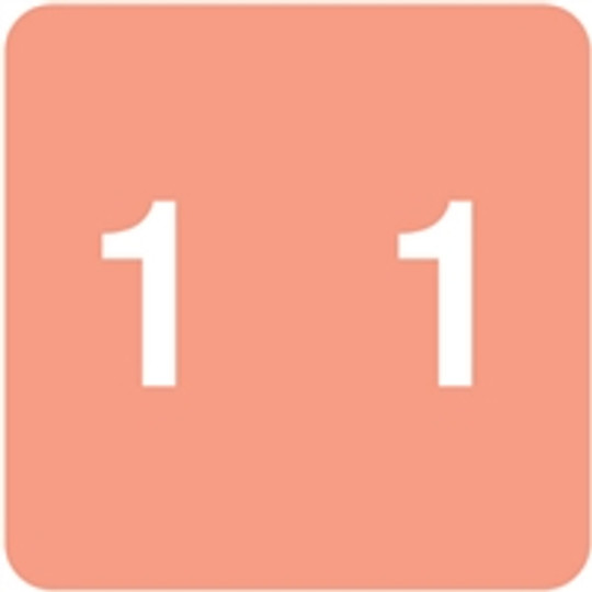 ACME Numeric Labels - ACNM Series (Rolls) - 1 - Pink
