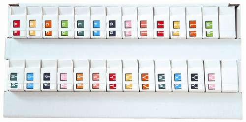 TAB Alphabetic Labels - 1307 Series (Rolls) A-Z Set with tray