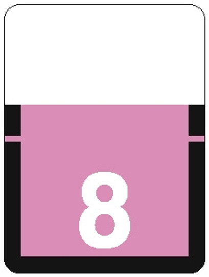 TAB Numeric Label - 1306 Series (Rolls) - 8 - Lavender