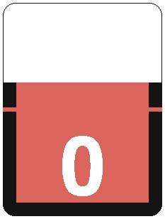 TAB Numeric Label - 1306 Series (Rolls) - 0 - Pink