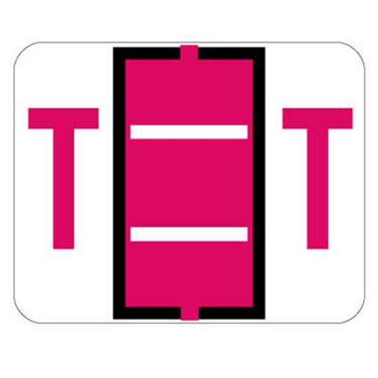 TAB Alphabetic Labels - 1286 Series (Sheet) T- Red