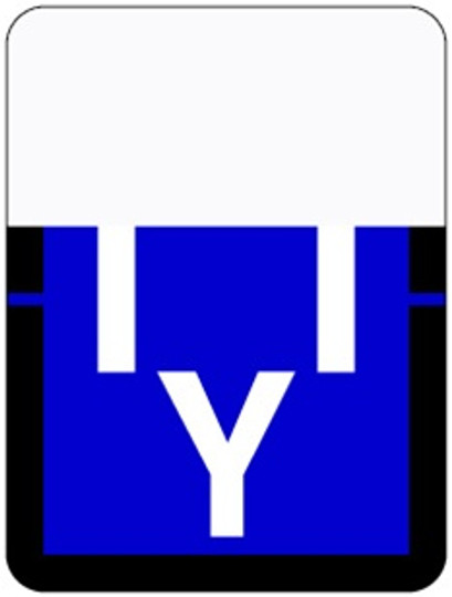 TAB Alphabetic Labels - 1307 Series (Rolls) Y- Purple