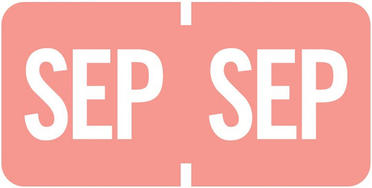 TAB Month Designation Labels (Rolls)- September/Pink