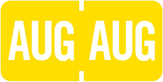 TAB Month Designation Labels (Rolls)- August/Yellow