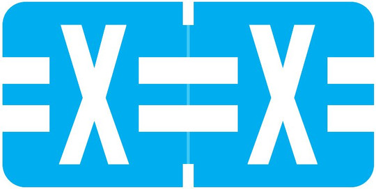 TAB Alphabetic Labels - 1278 Series (Rolls) X- Blue