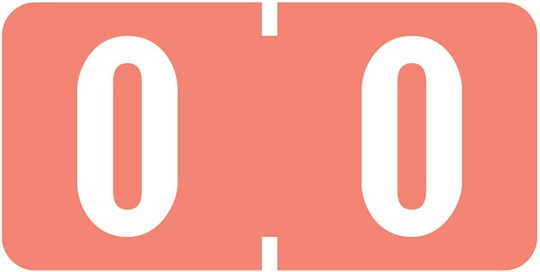 TAB Numeric Labels - 1277 Series (Rolls) - 0 - Pink
