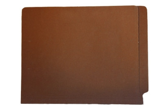 End Tab File Folder w/ Fasteners - Position 1 & 3 - Legal - Brown - 11 pt - Reinforced Full End Tab - 100/Box