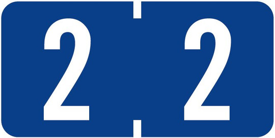 TAB Numeric Labels - 1280 Series (Rolls) - 2 - Dk. Blue