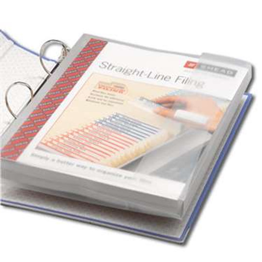 Smead Poly Three-Ring Envelope, 1-1/4" Expansion, Flap with hook-and-loop closure, Letter, Clear, 3 per Pack (89500) - 24 Packs