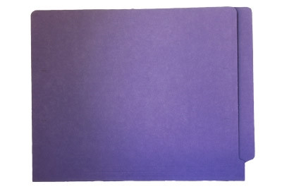 End Tab File Folder - Lavender - Letter - 11 pt - Reinforced Full End Tab - 100/Box