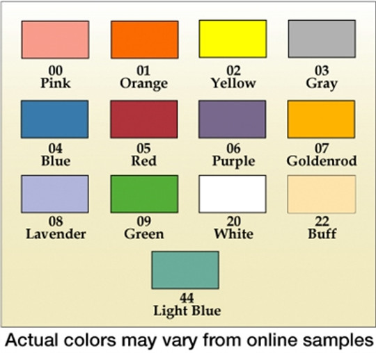 Top Tab File Folder w/ Fasteners in Positions 1 & 3  - Lavender - Letter Size - 11 PT. Stock - 100/Box