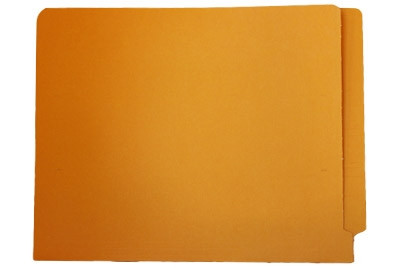 End Tab File Folder - Goldenrod - Letter - 11 pt - Reinforced Full End Tab - 100/Box