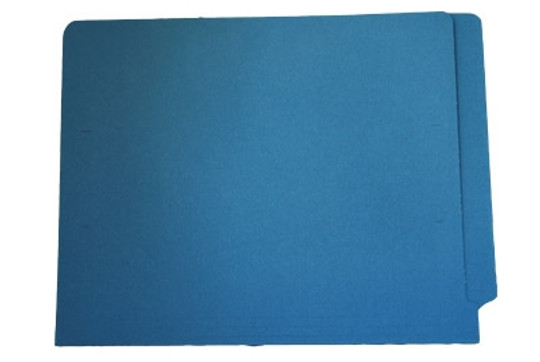 End Tab File Folder - Blue - Letter - 11 pt - Reinforced Full End Tab - 100/Box