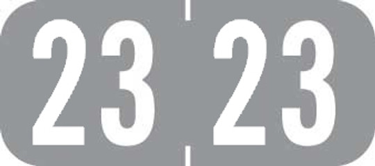 TAB Yearband Label (Rolls of 500) - 2023 - Gray - A1287 Series