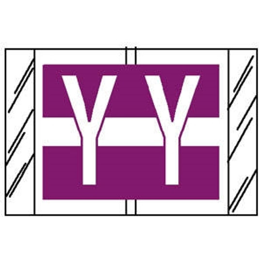 Col 'R' Tab Alpha Color Coded Labels - 82030 Series - Y