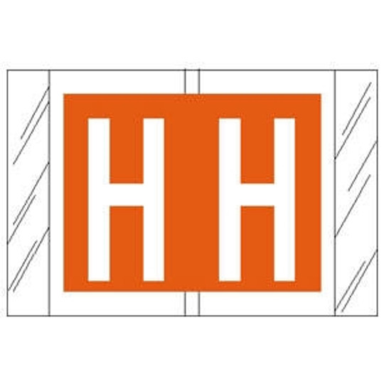 Col 'R' Tab Alpha Color Coded Labels - 82000 Series - Letter "H" - 100 Labels Per Pack