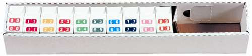 TAB Numeric Labels - 1277 Series (Rolls) - 0-9 Set with tray