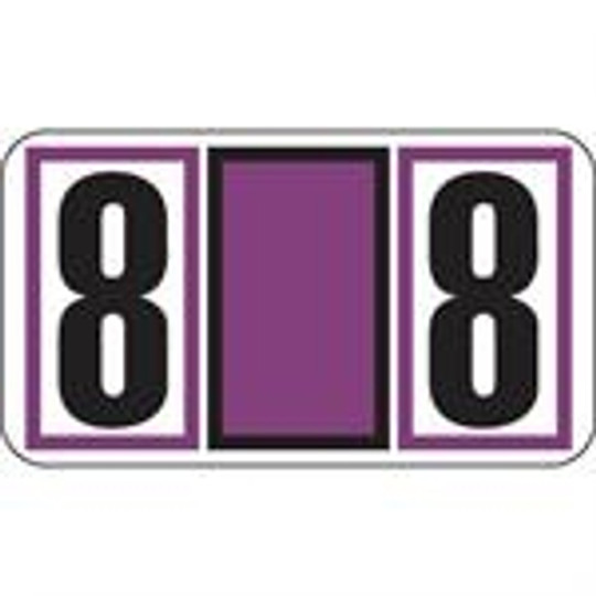 JETER Numeric Label - 7700 Series (Rolls) - 8 - Purple
