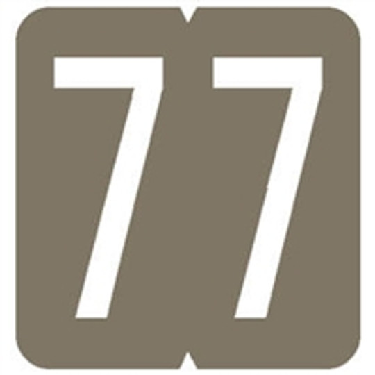 GBS Numeric Label - 7 - Gray - Mini Label 1" H x 1-1/4" W - 500 per box